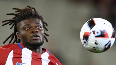 Thomas Partey of Atletico de Madrid competes for the ball during 2016 International Champions Cup Australia match between Tottenham Hotspur and Atletico de Madrid at the Melbourne Cricket Ground on July 29, 2016 in Melbourne, Australia. (Photo by Scott Barbour/Getty Images)