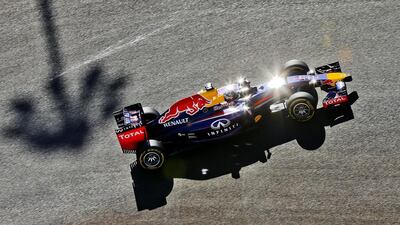 Sebastian Vettel of Red Bull Racing in action during Sunday's Russian Grand Prix in Sochi. Srdjan Suki / EPA