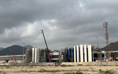 The Etihad Rail station in Fujairah while under construction. John Dennehy / The National