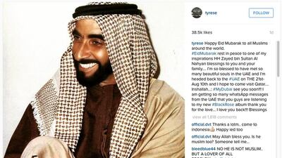 Tyrese Gibson posted this on July 17, 2015 on his Instagram account.