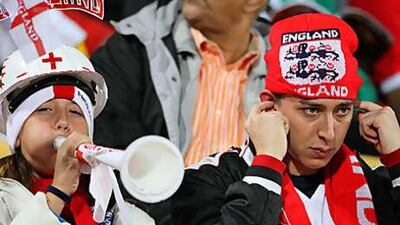 Fans in the stands at World Cup matches in South Africa are assaulted by the noise of vuvuzelas.
