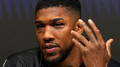 Close up of Anthony Joshua's injuries during a press conference after defeat in the WBA, WBO, IBF and IBO title fight agianst Oleksandr Usyk. AP