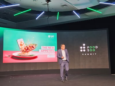 Alan Smith, chief executive of UAE-based food and beverage company Agthia, shares the industry's top five trends at Gulfood's inaugural Food500 summit. Katy Gillett / The National