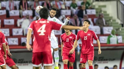 Saudi Arabia, in white, lorded it over North Korea during their Asian Cup game at Rashid Stadium in Dubai.
