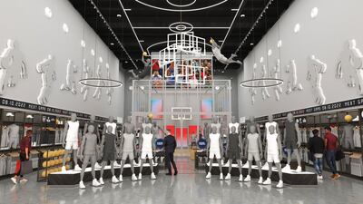 The NBA Store will open soon inside Yas Mall in Abu Dhabi. Photo: NBA