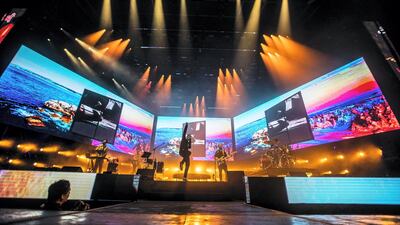 Bastille delivered catchy dance inflected pop music for the predominantly youthful crowd. Courtesy Arabian Radio Network