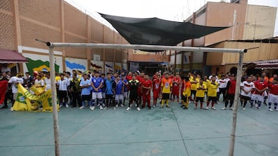 Prisoners wait for the opening ceremony of their own version of the World Cup at the Castro-Castro prison in Lima, Peru on Monday ahead of the 2014 World Cup in Brazil. Mariana Bazo / Reuters / June 2, 2014