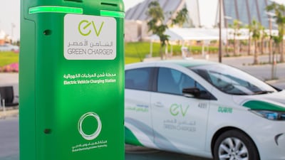 There was a 59 per cent increase in the use of Dewa's green charging services for electric vehicles in 2023, the utility said. Photo: Dewa