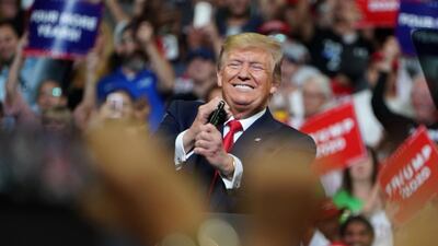Donald Trump speaks at a campaign kick off rally at the Amway Center in Orlando, Florida. Reuters