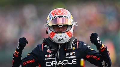 Max Verstappen after winning the British Grand Prix at Silverstone. Getty