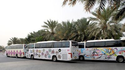 The Art Bus will take you around the best of Art Dubai. Courtesy: Art Bus