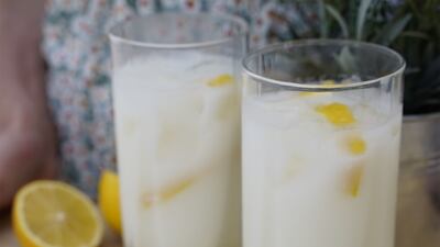 Creamy lemonade calls for but two ingredients: lemons and condensed milk. Scott Price