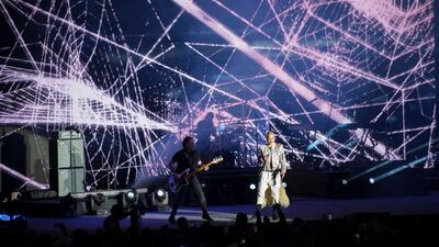 Highlights from the concert included 'Hollaback Girl' and 'Sweet Escape'. Twitter / Dubai World Cup