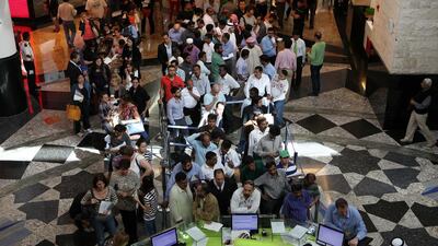 Customer service is important when you're waiting in a queue. Pawan Singh / The National