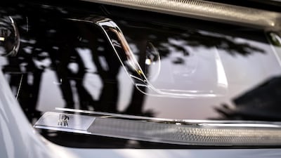 Up close on the front light.