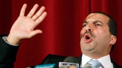 The preacher Amr Khaled is known for wooing young crowds in a high-pitched voice. Above, the cleric addresses a ceremony in Aden, in the south of Yemen.