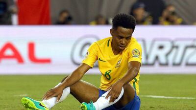 Brazil's Elias during the 1-0 defeat to Peru at Copa America. Jim Rogash / Getty Images