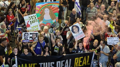 Israelis have been taking to the streets demanding a ceasefire deal that will release hostages held in Gaza since October 7. AFP