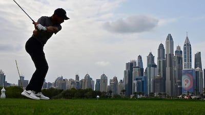 Tommy Fleetwood of Britain plays a shot during the second round. AFP