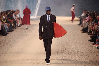 Monogrammed surfboards at Louis Vuitton. AFP