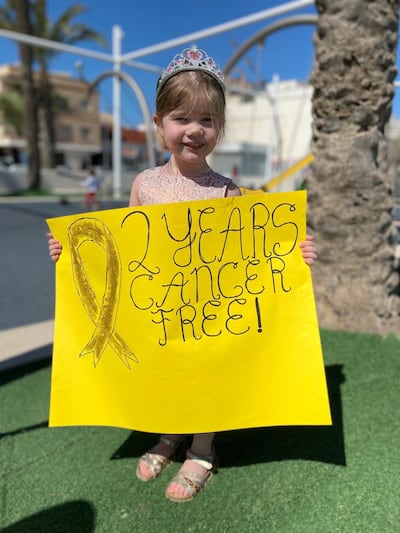 Oonagh Wilkinson, 3, was diagnosed with stage 1 neuroblastoma in 2019. Courtesy: Samantha Wilkinson