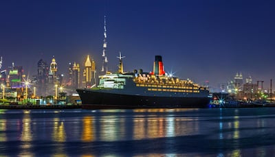 Queen Elizabeth 2 at Port Rashid. Courtesy QE2