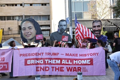 Family members of Israeli hostages have repeatedly called for an end to the Gaza war. EPA