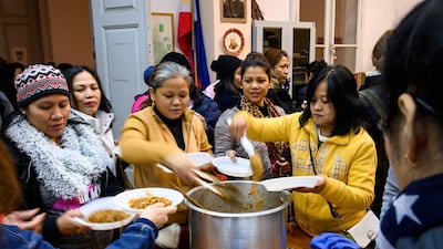 After the service the congregation shares breakfast, a common tradition among Filipino worshipers.Finbar Anderson for The National