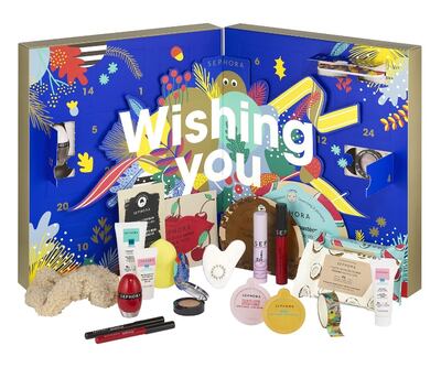 Sephora's calendar features mini versions of some of their bestselling own-brand items. Photo: Sephora