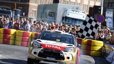 Mads Ostberg won the Helsinki Battle exhibition race for the Citreon Total Abu Dhabi World Rally Team on Sunday. Courtesy Abu Dhabi Racing