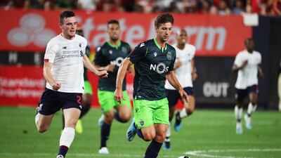 Sporting's Fredy Montero runs with the ball. AFP