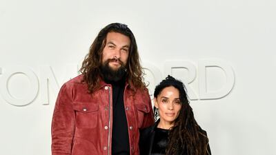 Jason Momoa and Lisa Bonet attend the Tom Ford show during New York Fashion Week on February 7, 2020, in Los Angeles. AFP