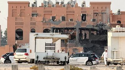 A damaged building, following an Israeli attack on Hamas leaders, in Doha, on September 9. Reuters