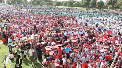 Some 22,000 pupils representing almost 120 different nationalities living in the country attended the ceremony.