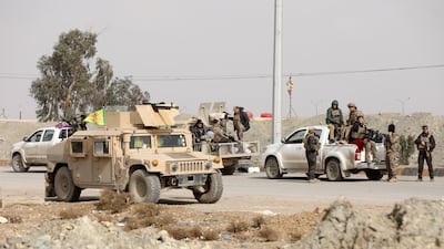Fighters from the Syrian Democratic Forces, a rival of the government in Damascus, near a frontline in Hasakah province. Reuters