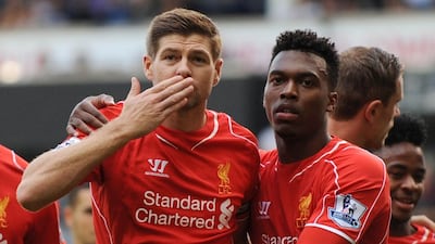 Steven Gerrard has spent his entire career at Liverpool and will leave this summer for MLS club LA Galaxy. Olly Greenwood / AFP