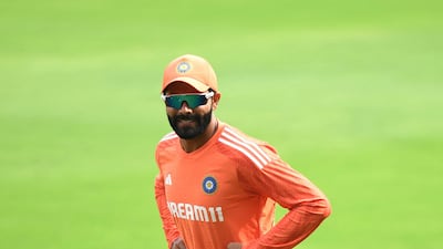 India’s Ravindra Jadeja attends a practice session at the Rajiv Gandhi International Cricket Stadium in Hyderabad on January 24, 2024, on the eve of their first Test match against England. AFP