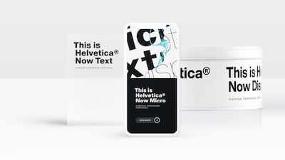 The typefaces of the Helvetica Now update are designed to be clearer in both smaller and larger sizes. Photo: Supplied / Monotype