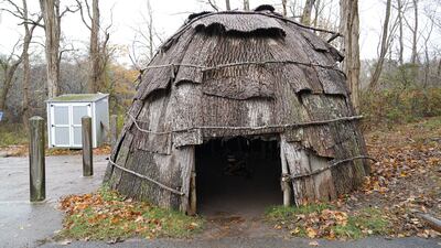 A Wampanoag wetu at the Mashpee Wampanoag Museum. Willy Lowry / The National