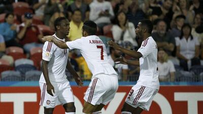 Minutes into the second half, Khalil scored his and the UAE's second of the game to bring the scores level. Jason Reed/ Reuters