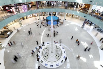 The Dubai Creek Tower model in Dubai Mall. Chris Whiteoak / The National