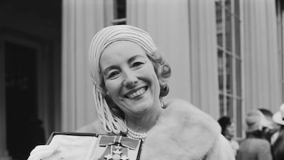 English singer, songwriter and actress Vera Lynn with her Dame Commander of the Order of the British Empire (DBE) honour in London, on December 2, 1975. Getty Images