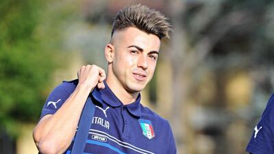 Italy's Stephan El Shaarawy shown arriving for a training session on Monday ahead of their Euro 2016 qualifiers against Azerbaijan and Norway. Maurizio Degl'Innocenti / EPA / October 5, 2015