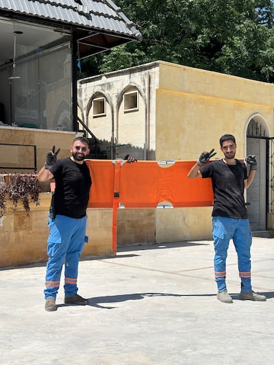 Paramedics in Nabatieh. Jamie Prentis / The National