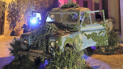 Emirati artist Mohammed Alolama's Land Rover work is truly eye catching. Satish Kumar / The National