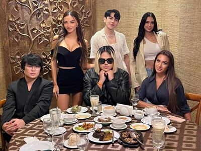 From right: Miss Universe Bahrain Evlin Khalifa, Miss Universe Philippines Celeste Cortesi, photographer BJ Pascual, Miss Universe Bahrain national director Josh Yugen, Miss International 2016 Kylie Verzosa and Ian Borromeo, the co-founder of Yugen Group. Photo: Yugen Group