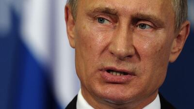 Vladimir Putin speaks during a news conference with Serbia's prime minister in Belgrade, Serbia (Photo: Oliver Bunic/Bloomberg)