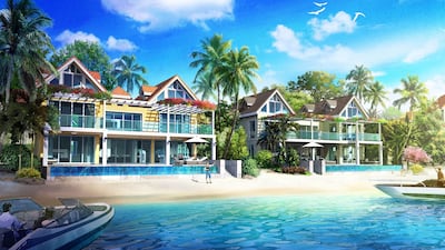 Rendering of the Heart of Europe project in The World Islands, Dubai. Courtesy Kleindienst Group