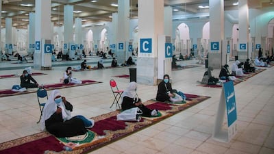 Muslim pilgrims attend prayers at Namira Mosque on Arafat Day last year, the climax of the Hajj pilgrimage in Makkah, Saudi Arabia.