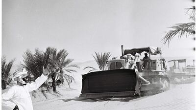 Sheikh Zayed in the desert. Courtesy Al Ittihad